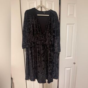 Torrid Black Velvet Wrap Dress